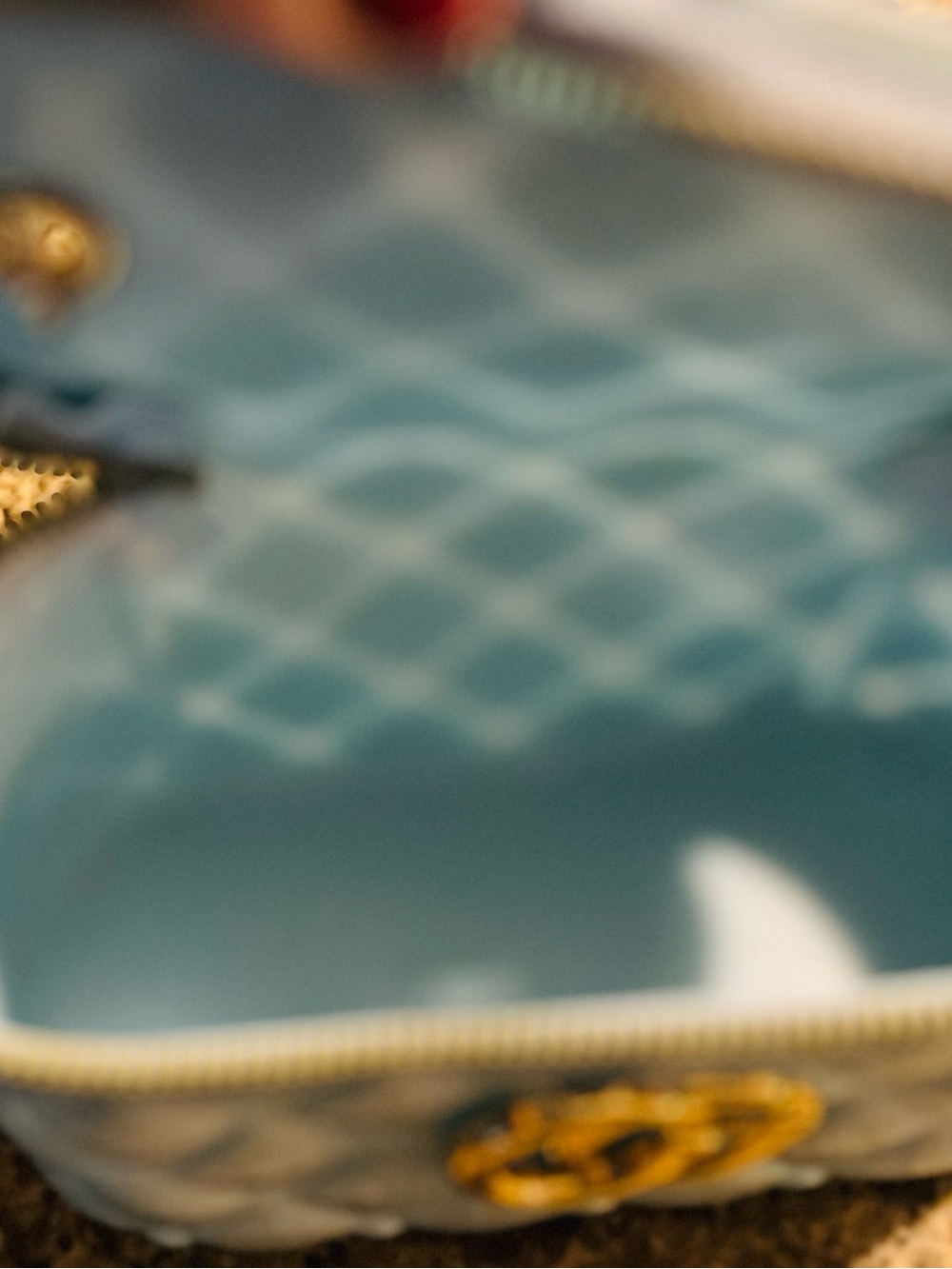 Jelly Light Blue Pearl-Handle Mini Top-Handle Bag - Picture 6 of 7